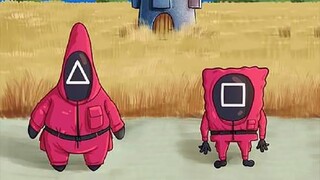 Anime|SpongeBob and Patrick Star Pass Levels of "Squid Game"