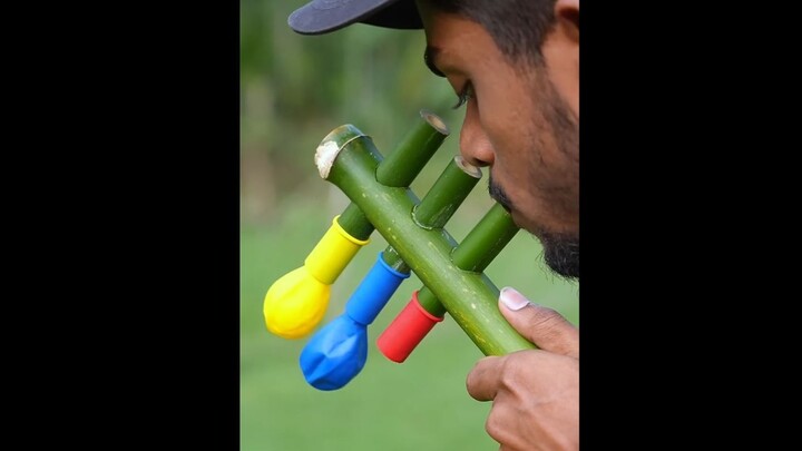 DIY Bamboo Creations with three Clour Balloone #Bamboo #Bambooart