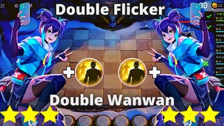DOUBLE 3 STAR WANWAN + DOUBLE FLICKER CRAZIEST COMBO | MLBB MAGIC CHESS BEST SYNERGY COMBO TERKUAT
