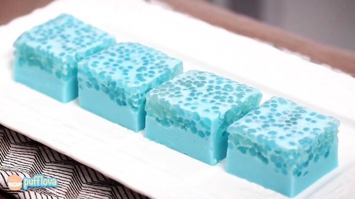EASY BLUE SAGOO PUDING | RESEP PUDING SAGU