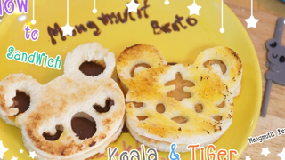 How toSandwich Koala bear & tiger very cute วิธีทำแซนวิชหมีโคอ่ะล่า+พี่เสือ สุดอร่อย