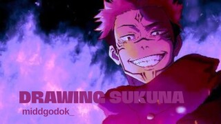 villain terkuat dalam dunia jujutsu kaisen || drawing ryomen sukuna