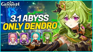 Spiral abyss but I ONLY used DENDRO teams (TURNED CRAZY)