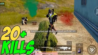 THE POWER OF M249 | SOLO SQUAD | PUBG MOBILE