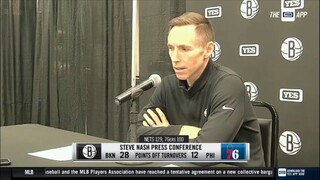 Steve Nash on Nets-Sixers trade: "It's a difficult game — That’s kind of the nature of being traded"