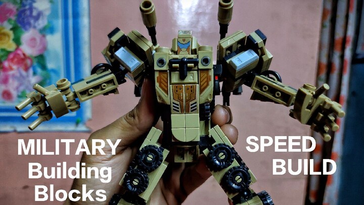 Military Mech Building Blocks Speed Build ASMR