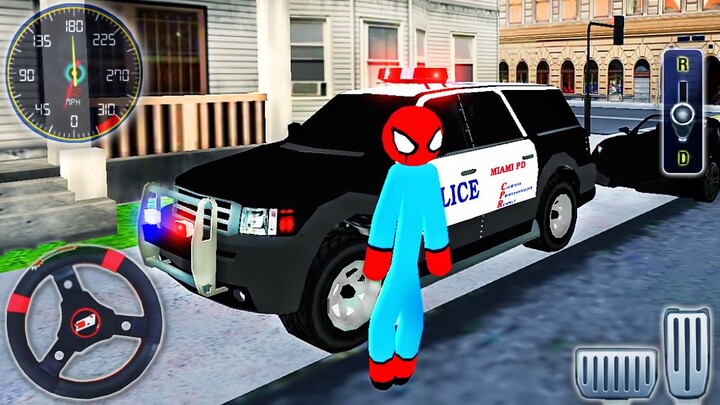 Spider StickMan Rope Police Hero - Gangster Mafia Crime Vegas Simulator - Android GamePlay