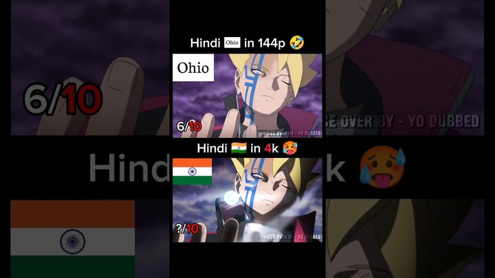 Boruto in Hindi Dubbed Naruto Shippuden Dub Clip - Yo Dubbed #anime #onepiece