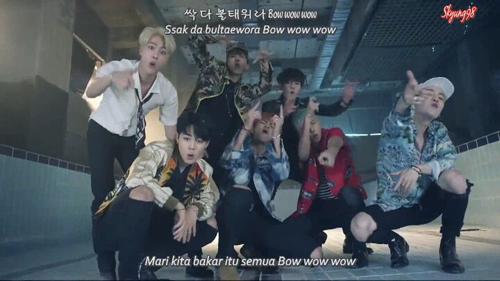 BTS  'FIRE' MV (Sub Indo+Hangul+Romanisasi) HD