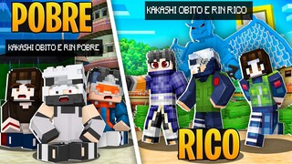 RICO VS POBRE DO KAKASHI,OBITO e RIN no MINECRAFT!