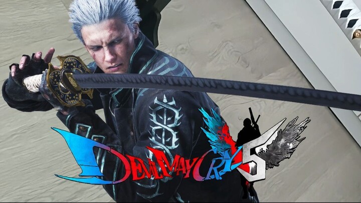 ดาบ Yamato ของ Virgil Nero จากเกมชื่อดั้ง Devil May Cry มีพร้อมจัดส่ง 2 เล่ม วัสดุ สแตนเลส ขนาด 104c