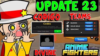 UPDATE 23 ANIME FIGHTERS CODES ROBLOX *TEAMS* ACTUALIZACION *TRADE HUB* NUEVO CODIGO