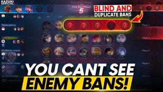 YOU CAN'T SEE ENEMY BANS! | NEW 10 BAN DRAFT PICK | TIPS & TRICKS