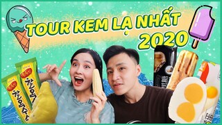 TOUR KEM LẠ XUYÊN QUỐC GIA -Kem trái bắp siêu hot ở HQ, kem múi sầu riêng VN, kem trứng muối TQ 🙄🙄