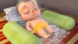 Dali Baby has a fever of 500 degrees, and the elephant's trunk is reddened. The funny animation "Dal