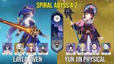 C6 Layla Oven & C6 Yun Jin Physical - Genshin Impact Spiral Abyss - Floor 12 9 Stars