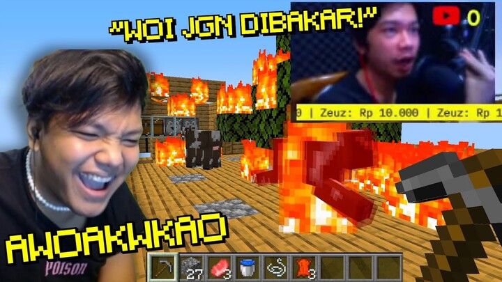 Gw Prank! RUSAKIN SERVER YOUTUBER MINECRAFT YANG LAGI LIVESTREAM! ... (ngakak banget!)