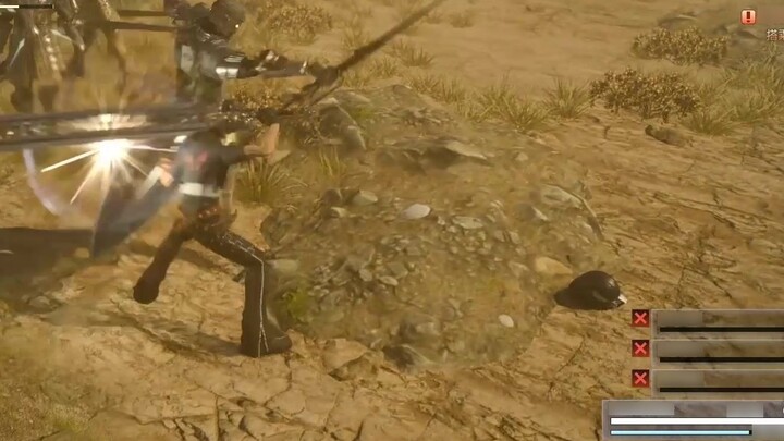 Final Fantasy 15, how helpless the battle of civilians is