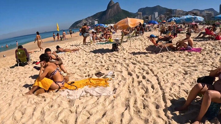 🇧🇷 LEBLON BEACH _ _ BRAZIL 🌴🌊 _ Rio de Janeiro   2024   [ 4K UHD ]