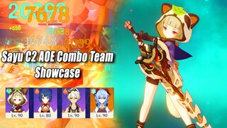 Sayu C2 & Serpent Spine R5 AOE Combo Team - 2.0 Floor 12 Gameplay Showcase