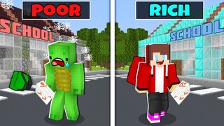 Rich School vs Poor School - Maizen JJ vs Mikey - Sad Story in Minecraft