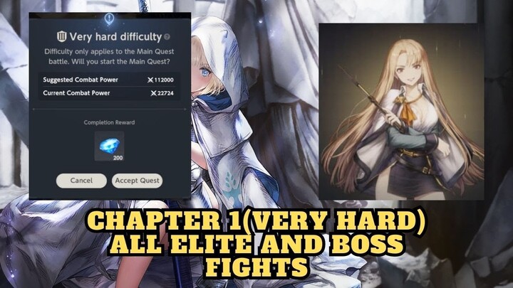 【Brown Dust II】Chapter 1(Very Hard) All Elite and Boss fights with Emma!!