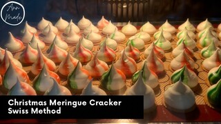 คริสต์มาสเมอแรงก์แครกเกอร์ Christmas Meringue Cracker | Swiss Method | AnnMade