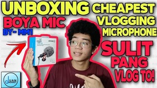 UNBOXING BOYA MIC BY-MM1 FROM LAZADA! (Cheapest Vlogging Microphone Sulit Pang Vlog To)