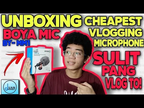 UNBOXING BOYA MIC BY-MM1 FROM LAZADA! (Cheapest Vlogging Microphone Sulit Pang Vlog To)