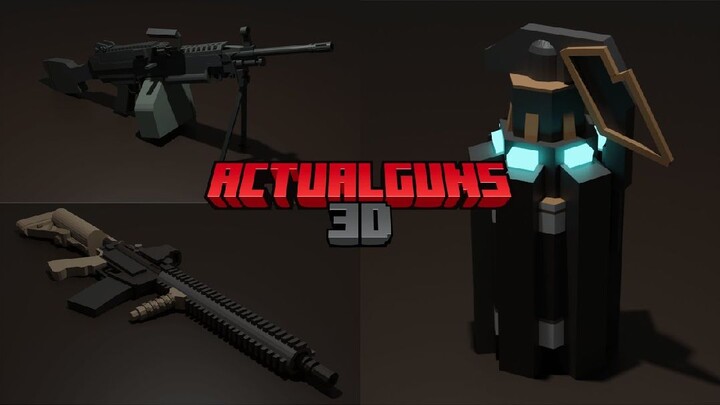 Actual Guns 3D Addon Minecraft PE Bedrock 1.18 - 1.19+