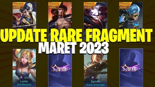 UPDATE RARE FRAGMENT SHOP MARET 2023 | JADWAL RILIS SKIN STARLIGHT FRAGMENT SHOP MARET 2023