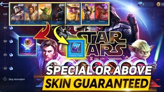 GET GUARANTEED SPECIAL OR ABOVE SKIN FROM STAR WARS EVENT | MOBILE LEGENDS