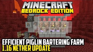 Minecraft Bedrock: Piglin Bartering Farm Tutorial 1.16 Farm