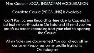 Mike Cooch Course LOCAL INSTAGRAM ACCELERATION Download