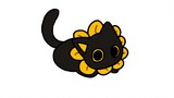 Kucing bau Kucing Maxwell. Tapi bunga matahari kecil