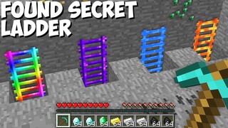 I DUG a MINE but FOUND 4 SUPER SECRET LADDERS in Minecraft ! LAVA OR WATER OR PORTAL OR RAINBOW !