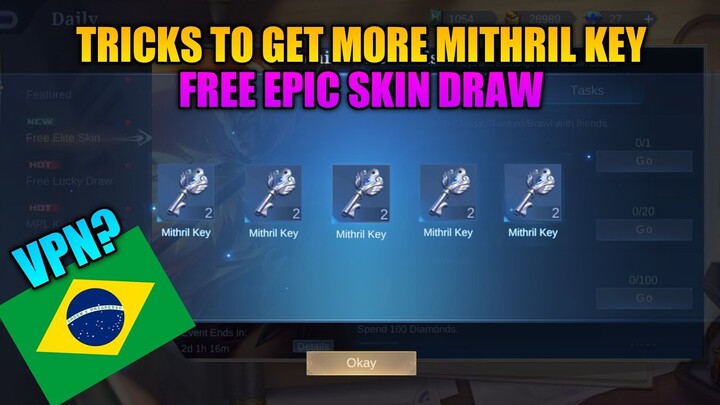 How To Get More Mithril Keys in Mobile Legends | Snow Box Event Free Epic Skin Draw