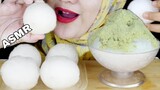 ASMR ICE EATING|SNOWBALLS & CRUSHED ICE WITH MACHA POWDER|makan es batu|sEgar|asmr mukbang indonesia
