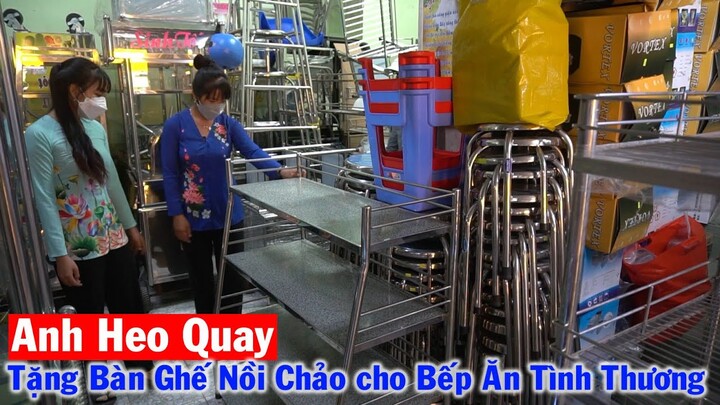 Tặng Bàn Ghế Nồi Chảo cho Bếp Ăn Tình Thương từ Tấm Lòng của Anh Heo Quay