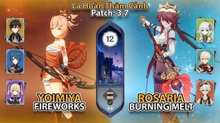Yoimiya Fireworks & Rosaria Burning Melt | La Hoàn Thâm Cảnh Tầng 12 | Genshin Impact 3.7