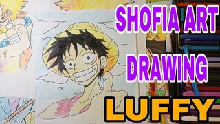 menggambar manga one piece monkey D luffy