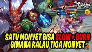 3 MONYET PAKE ITEM SLOW + BAKAR, MUSUH 2 DETIK LENYAP WAKAKAKA - TOP GLOBAL SUN BUILD GAMEPLAY