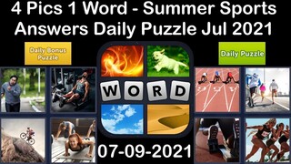 4 Pics 1 Word - Summer Sports - 09 July 2021 - Answer Daily Puzzle + Daily Bonus Puzzle