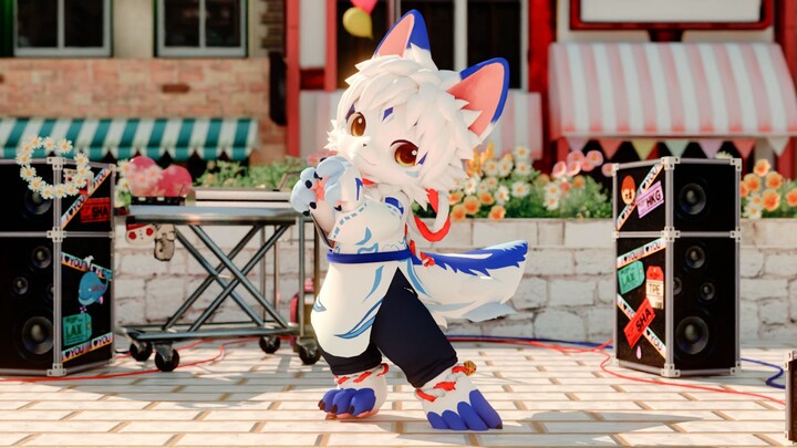 โมเดล 3 มิติแรกของ Daxi MMD-Fenling—หมาป่าชิกิงามิตัวน้อย