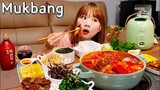 👩‍🍳요리먹방-고등어갓김치찜+복분자주🍱'갓'김치넣은 고등어찜은 무슨맛일까?😋KOREAN HOMEMEAL MUKBANG ASMR EATINGSHOW REALSOUND 집밥 먹방 한식
