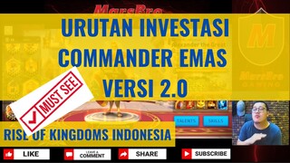 INVESTASI LEGENDARY COMM 2.0 [ RISE OF KINGDOMS INDONESIA ]