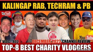 TOP-8 CHARITY VLOGGERS AS OF JAN. 1, 2023 | SINO SA KANILA? TECHRAM, PUGONG BYAHERO OR KALINGAP RAB?