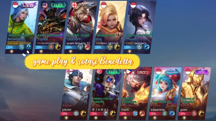 gameplay & rotasi Benedetta, sayang kena comback 😭