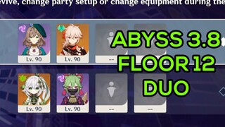 Duo Spiral Abyss 3.8 C1 Lisa & Kazuha + C0 Nahida & Kuki Shinobu l Floor 12 9 stars Genshin Impact