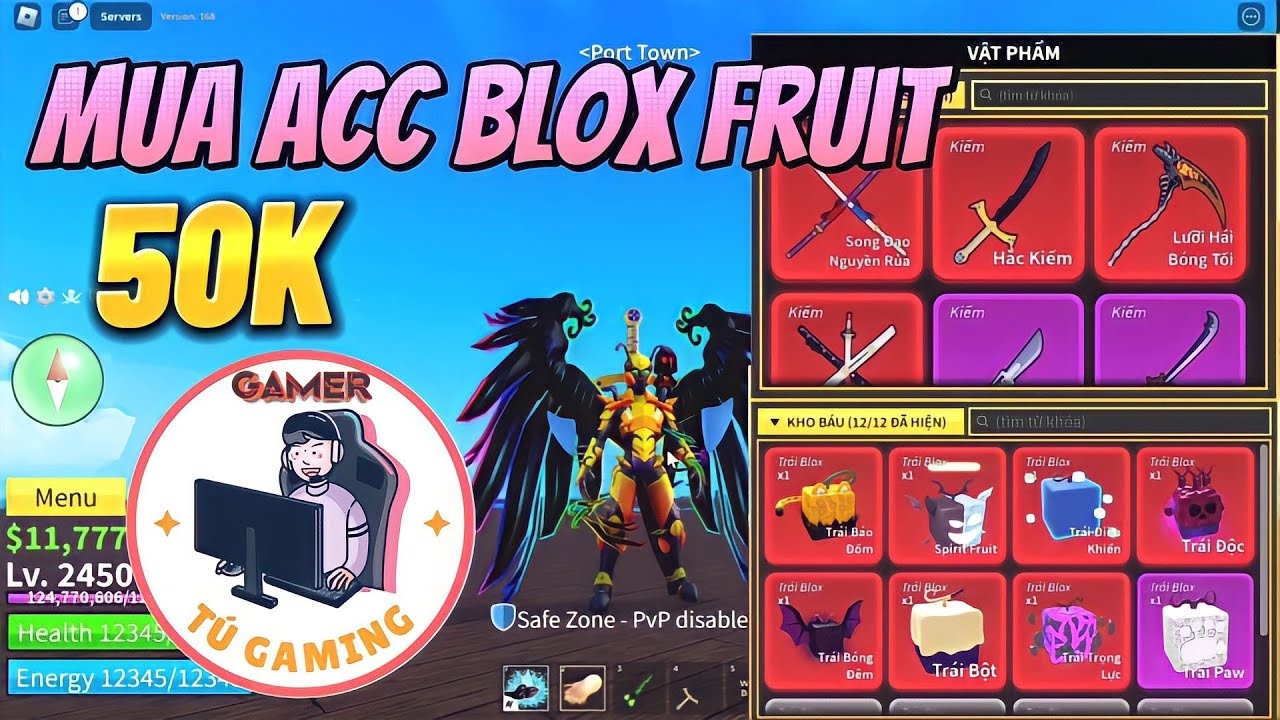 Là fan của Blox Fruits, tài khoản Blox Fruits sẽ giúp bạn trải nghiệm dễ dàng và nhanh chóng hơn! đừng bỏ lỡ cơ hội sở hữu tài khoản của chúng tôi để mang đến cho bạn những trải nghiệm tuyệt vời trong trò chơi.